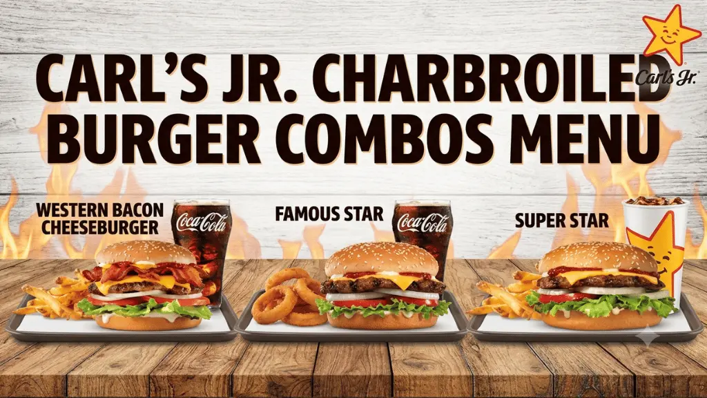 Carls Jr Charbroiled Burger Combos Menu