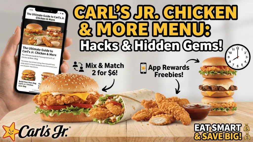 Carls Jr Chicken & More Menu