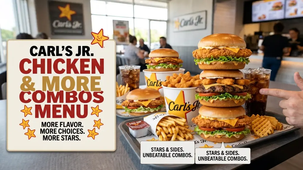 Carls jr chicken more combos menu